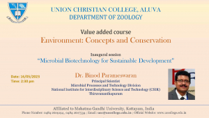 Invited Lecture on “Microbial biotechnology for Sustainable development”