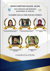 Placement from TY BSc Zoology